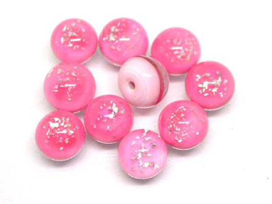 Handmade glass universe beads, Space lampwork, Galaxy beads for earrings,Half-drilled beads,Glass galaxy,Pink lampwork galaxy,galaxy jewelry