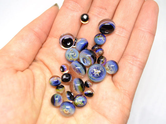 space lampwork beads half-drilled beads galaxy beads for earrings galaxy jewelry making lampwork galaxy bead Focal