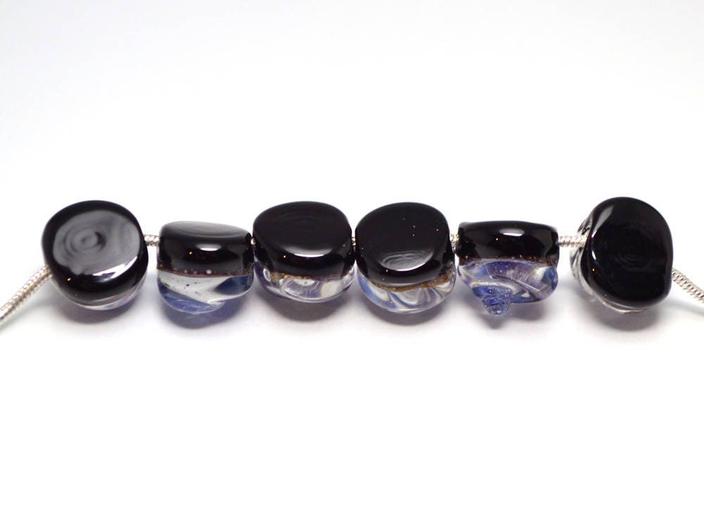 blue purple glass beads for bracelet making jewelry helix lampwork beads glass snail beads sparkling bead set lampwork artisan rainbow shell