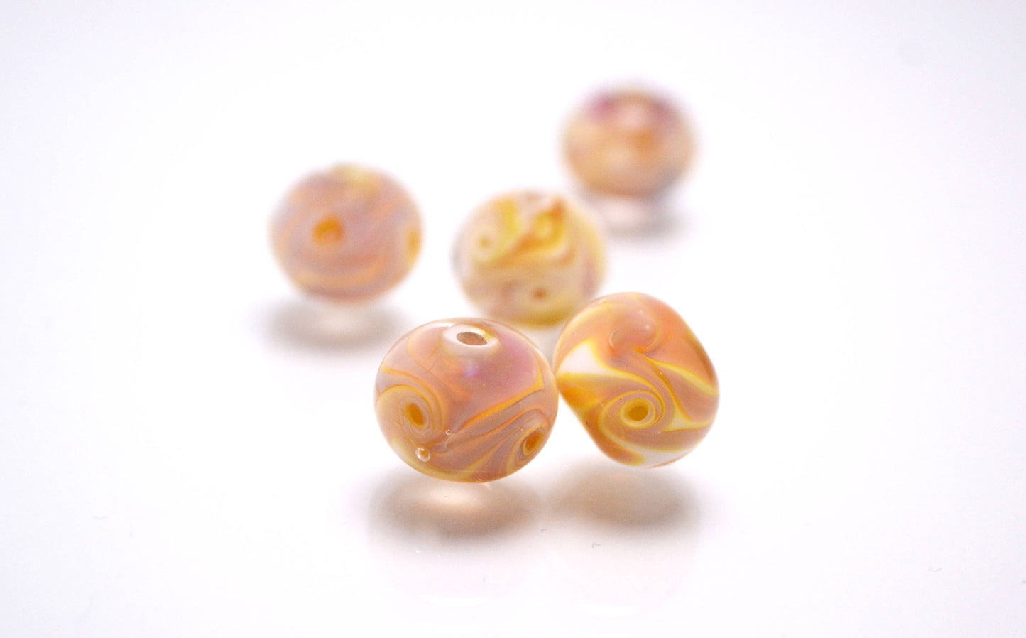 Sand beads yellow glass jewelry yellow lampwork glass bead for jewelry making set artisan lampwork yellow glass bracelet rondelle bead