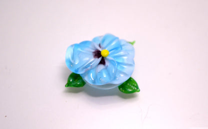 Making jewelry blue flower bead Lampwork glass violet jewelry summer blue jewelry flower jewelry Floral artisan lampwork pretty chic jewelry