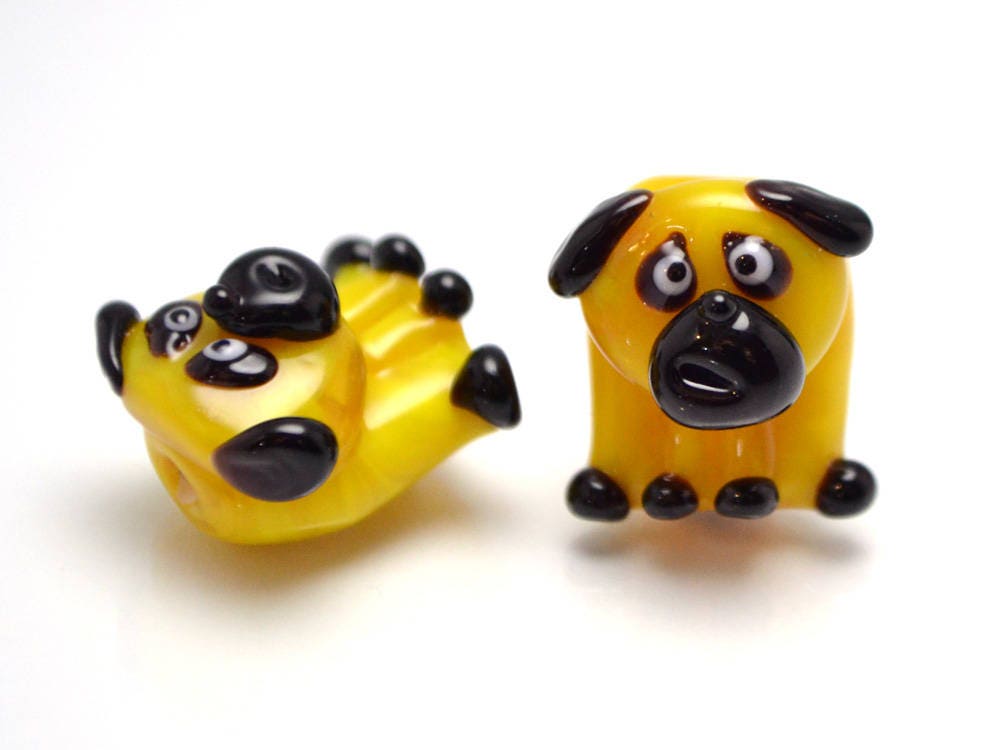 glass dog charm year of the dog new year 2018 gift dog pendant new year pendant dog kids jewelry making yellow dog black dog smiling dog