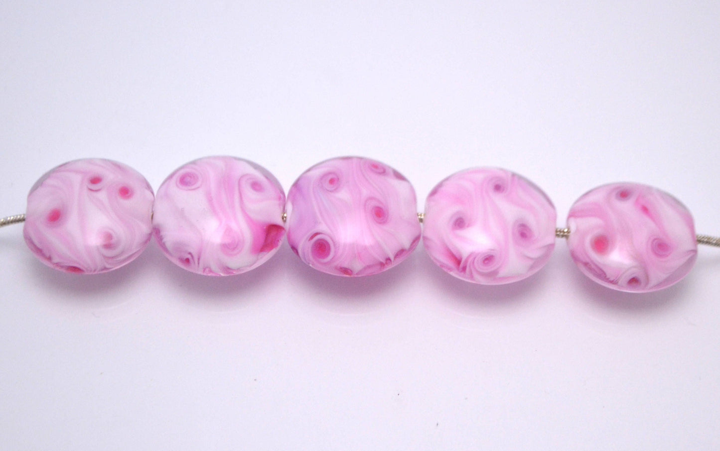 lampwork bead pink lentils bead murano glass bead jewelry making bead pink glass charm bead artisan lampwork galaxy bead Italian glass