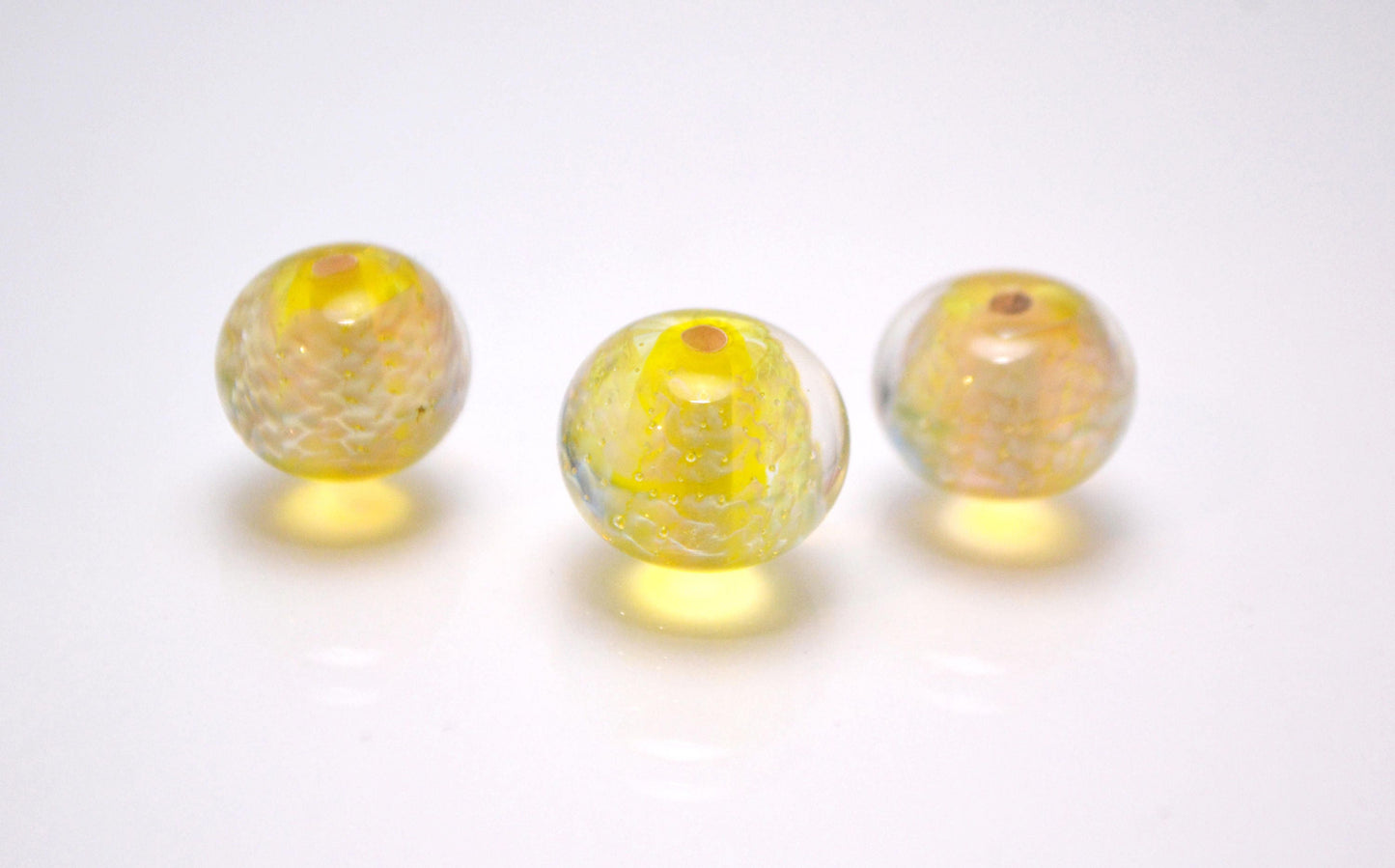 lampwork glass bead  Snake jewelry bead scale jewelry yellow blue scale glass beads for jewelry making set artisan lampwork yellow bead
