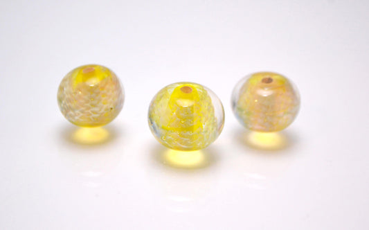 lampwork glass bead  Snake jewelry bead scale jewelry yellow blue scale glass beads for jewelry making set artisan lampwork yellow bead