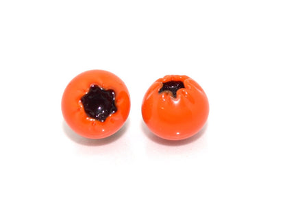 Orange lingonberry glass beads, Glass orange whortleberry, Orange glass huckleberry, Winter berry, Lampwork berry, Lampwork cowberry