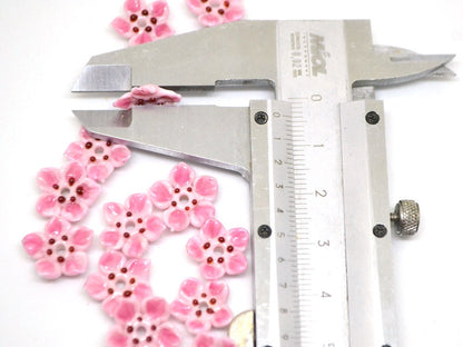 glass flower sakura flower beads floral lampwork blossom beads pink lampwork bead work floral decoration spring beads summer artisan beads