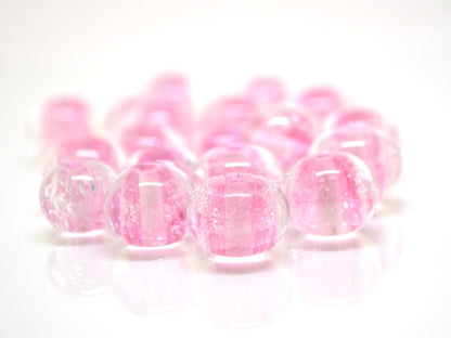 Pink Bubble beads, Glass handmade lampwork, Pink glass beads, Jewelry making, Pastel beads, SRA Artisan lampwork bracelet necklace beads set