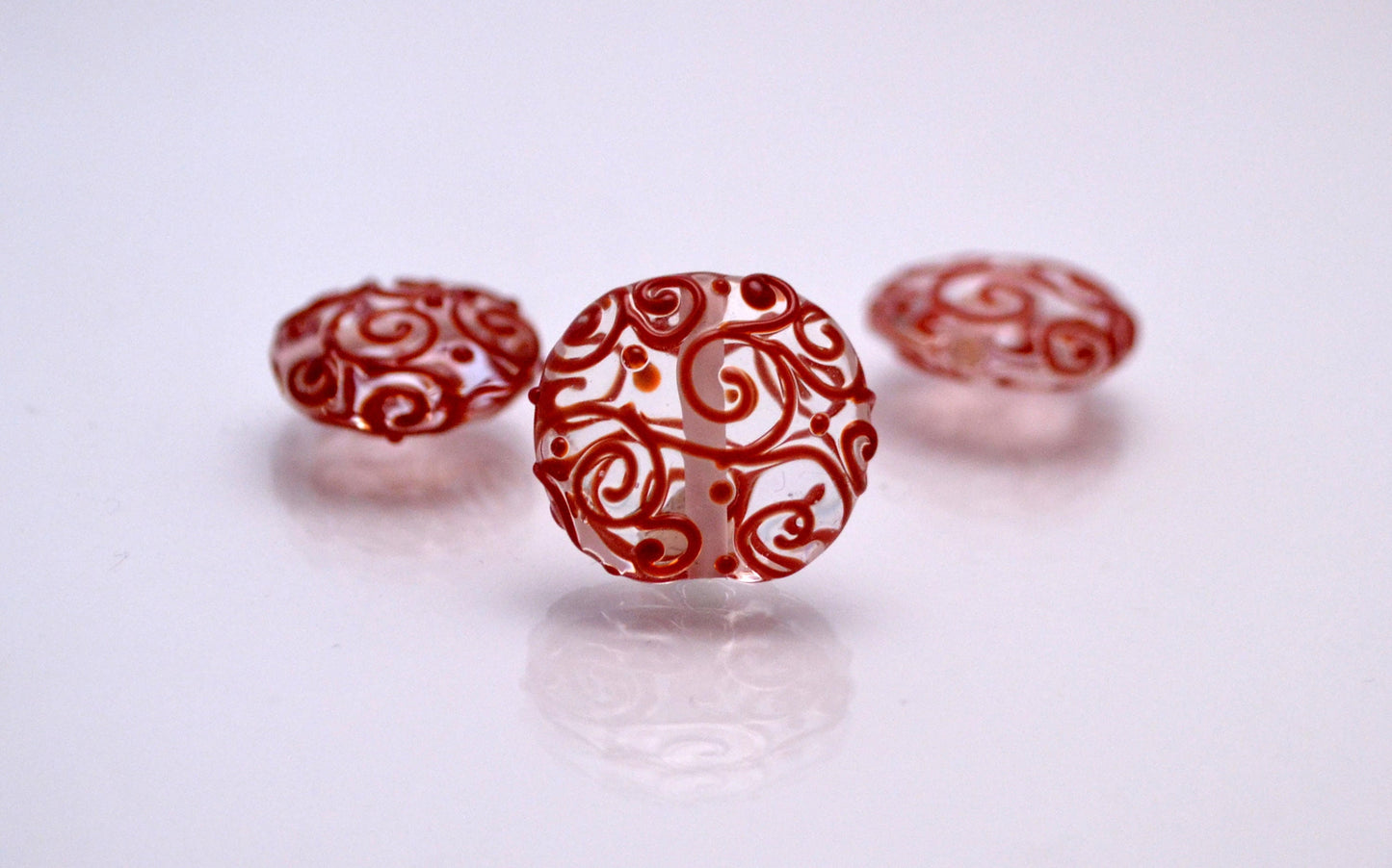 clear jewelry making bead artisan lampwork set colorful jewelry bead lentils bead handmade jewelry making set clear red glass bead coin