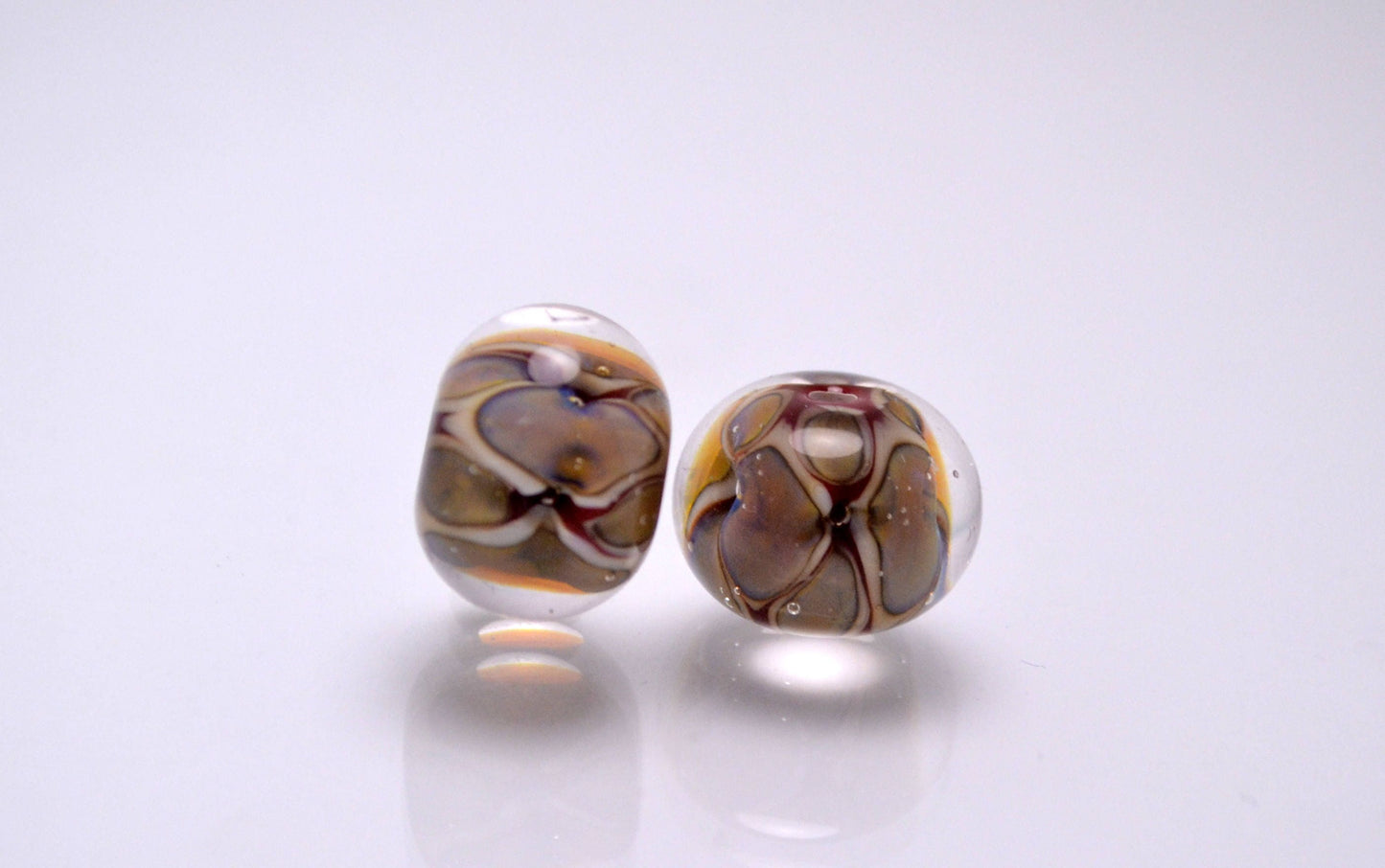 colorful bead snake jewelry handcrafted beads  artisan lampwork glass  3d flower glass clear pearl  jewelry set reptile bead handmade