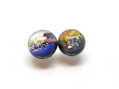 space lampwork beads half-drilled beads galaxy beads for earrings galaxy jewelry making lampwork galaxy bead Focal