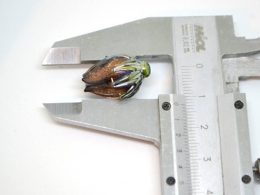 aventurine beads gold glass beads gold sand gold beads floral lampwork handmade beads gold glass pendant gold glitter beads flower pendant