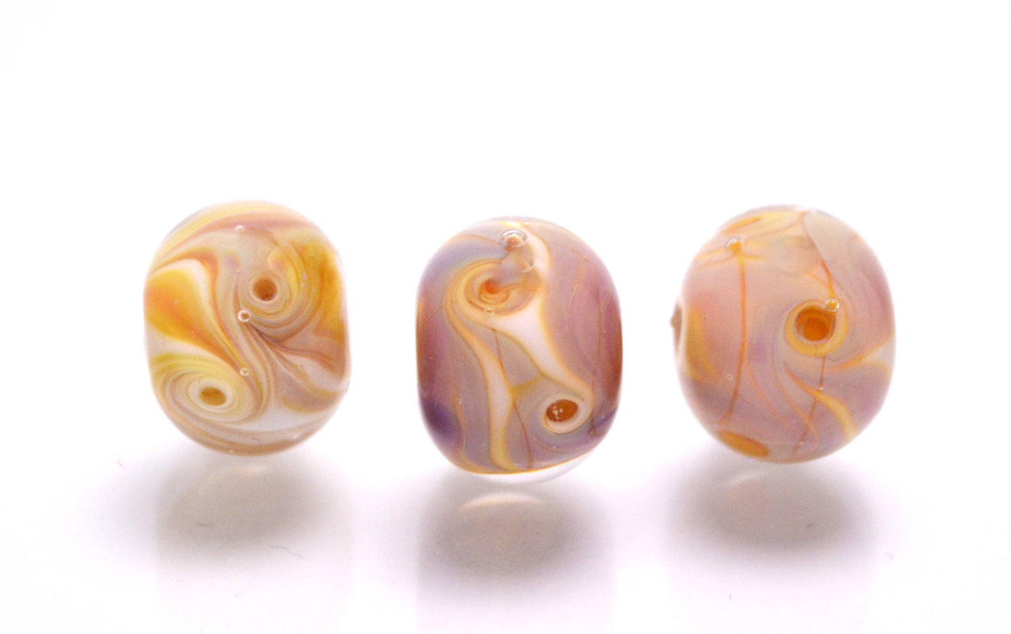 Sand beads yellow glass jewelry yellow lampwork glass bead for jewelry making set artisan lampwork yellow glass bracelet rondelle bead