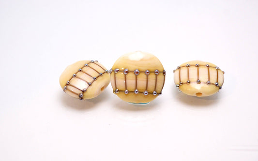 jewelry making set gold bead bracelet yellow glass jewelry round yellow bead colorful glass jewelry glass decor artisan lampwork bead