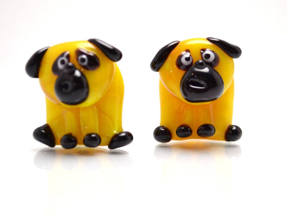 glass dog charm year of the dog new year 2018 gift dog pendant new year pendant dog kids jewelry making yellow dog black dog smiling dog