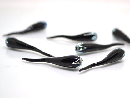 Black silver chili peppers, Lampwork chile beads, lampwork charms, Artisan lampwork, Farm lampwork, Vegetable beads, Lampwork vegetables