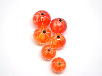 Glass currant beads, Orange lampwork berries, Glass berry, Lampwork currant, Artisan lampwork, Food glass beads, half-drilled beads