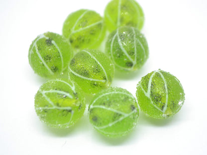 Lampwork gooseberry beads, Green berry beads, Glass berries, Garden berry beads, Glass gooseberry beads, Berry jewelry making