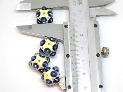 blue lampwork blue white lampwork glass beads white glass beads rondelle glass bead ocean drop ocean blue glass beads ocean jewelry supply