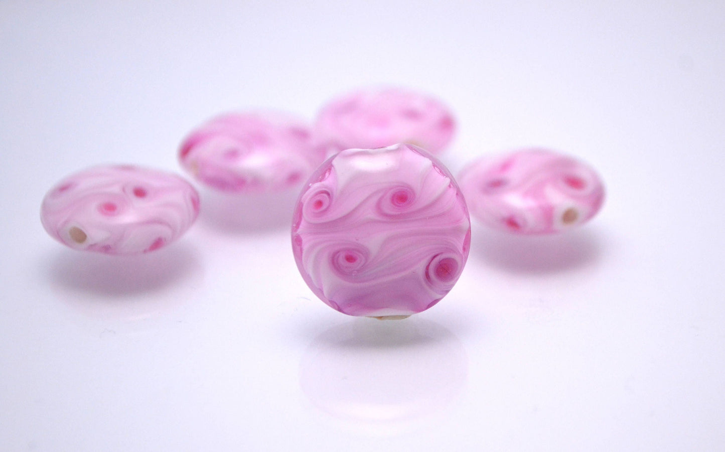 lampwork bead pink lentils bead murano glass bead jewelry making bead pink glass charm bead artisan lampwork galaxy bead Italian glass