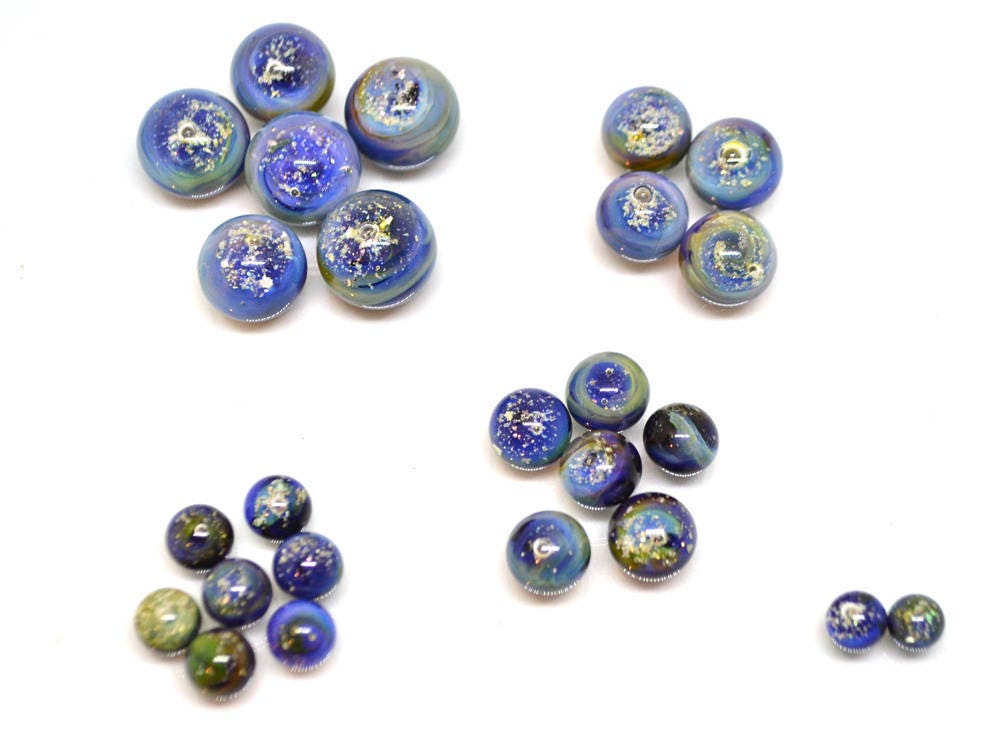 space lampwork beads half-drilled beads galaxy beads for earrings galaxy jewelry making lampwork galaxy bead Focal