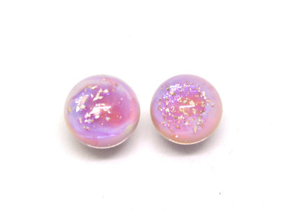 Pale pink glass universe beads, Handmade Space lampwork, Galaxy beads, Half-drilled beads, Galaxy jewelry, Artisan lampwork, Made for Order