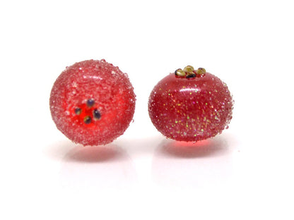 Red frost currant glass beads, Frosted glass berries, Lampwork berry, Lampwork currant, Glass Redcurrant,Lampwork glass beads,Handmade beads