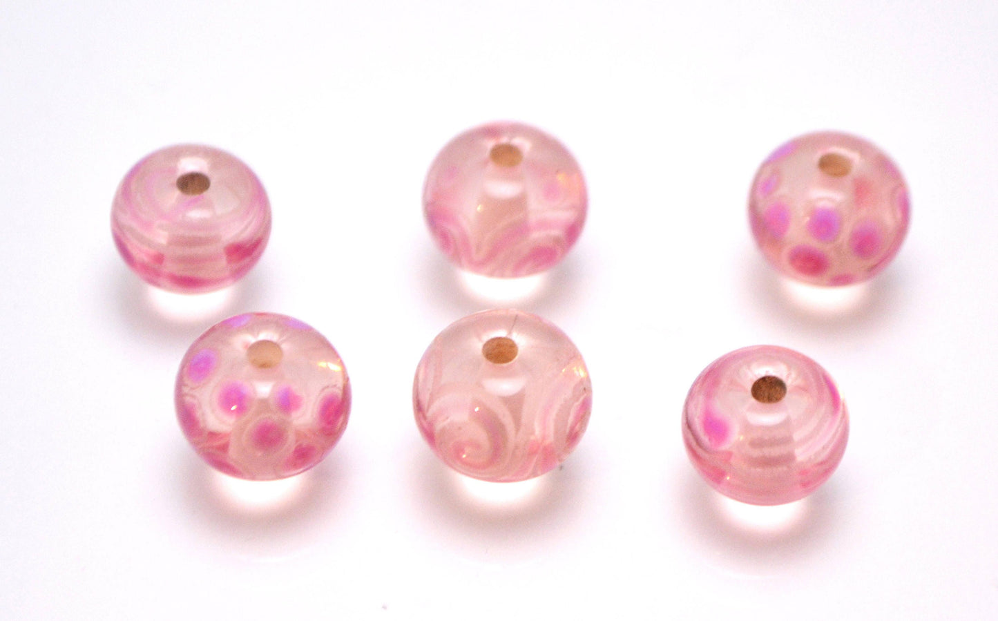 lampwork bead glass handmade lampwork jewelry glass making set snake jewelry artisan lampwork Murano glass pink shimmer pink points strips