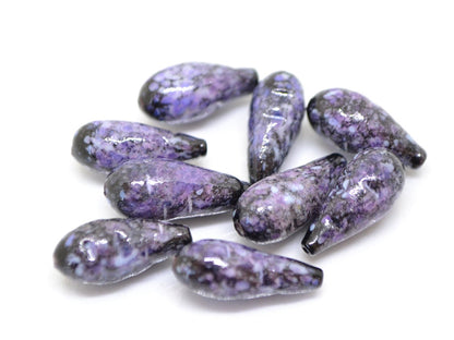 Glass honeysuckle beads, Purple lampwork beads, Purple berry beads, Glass berries, Lampwork berry, Artisan lampwork, Food glass beads