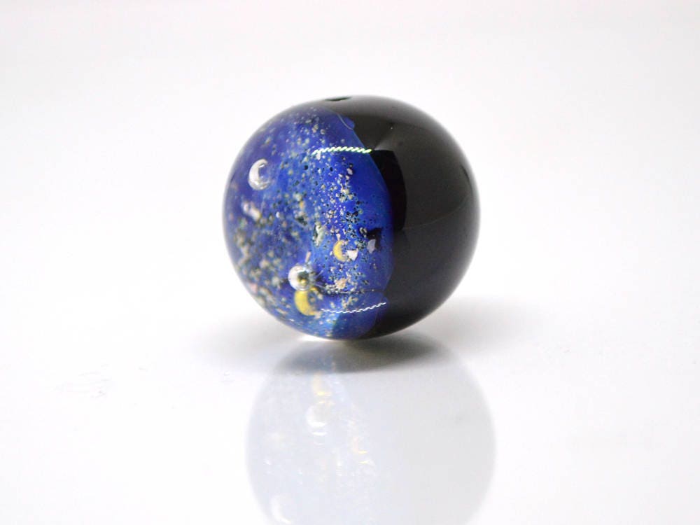 blue space beads galaxy jewelry diy project blue nebula necklace space jewelry artisan glass beads italian glass bead space inspire universe