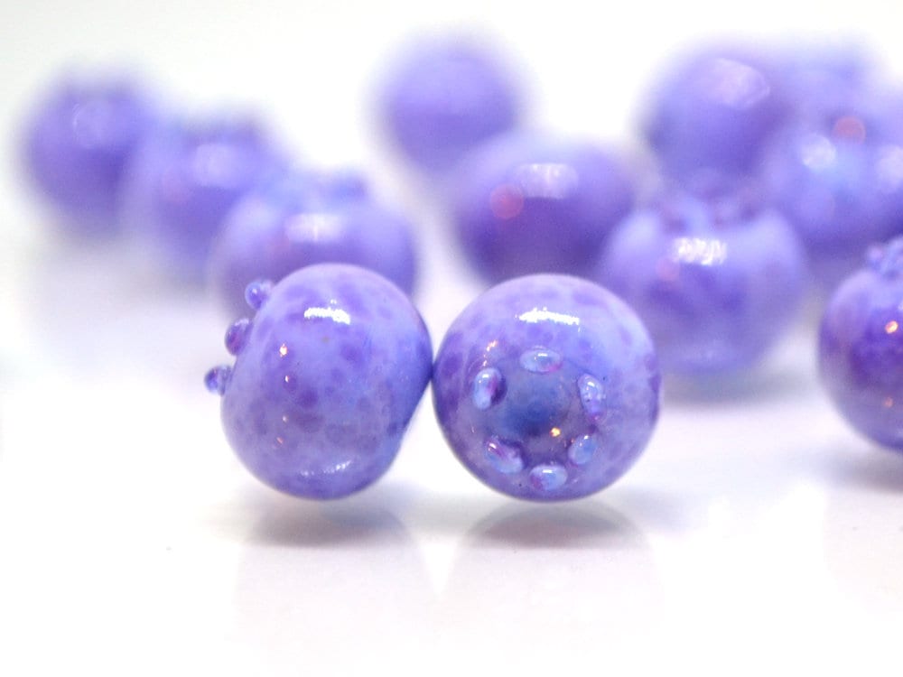 Glass purple blueberry, Lampwork berry, Lavender purple glass berries, Realistic berry