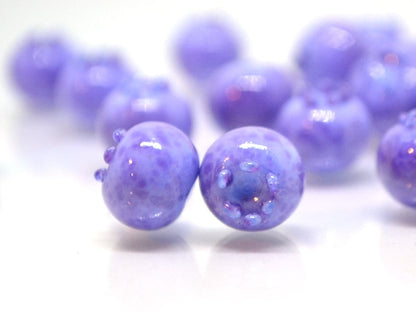 Glass purple blueberry, Lampwork berry, Lavender purple glass berries, Realistic berry