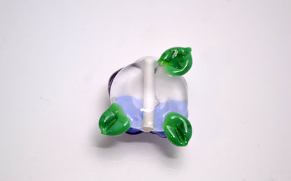 Lampwork flower bead Pansy jewelry glass bead for jewelry making summer jewelry lilac blue violet flower jewelry Floral artisan lampwork