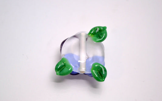 Lampwork flower bead Pansy jewelry glass bead for jewelry making summer jewelry lilac blue violet flower jewelry Floral artisan lampwork