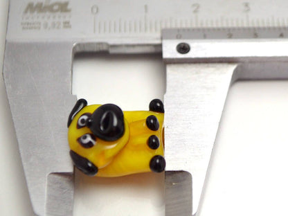 glass dog charm year of the dog new year 2018 gift dog pendant new year pendant dog kids jewelry making yellow dog black dog smiling dog