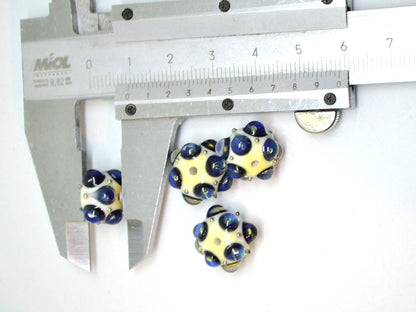 blue lampwork blue white lampwork glass beads white glass beads rondelle glass bead ocean drop ocean blue glass beads ocean jewelry supply