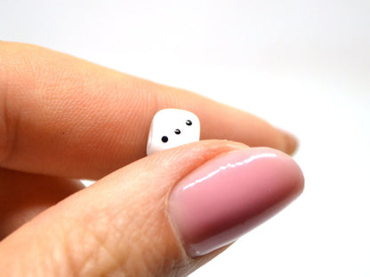 Glass dice beads, Handmade lampwork beads, 8mm glass cube beads, Funky dice glass beads, white glass dice, black dice, pink dice,opaque dice