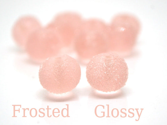 Handmade frosted glass pink beads, Chunky Bubblegum, Gumball bead, sugar coated beads, Artisan lampwork, 13mm glass bead Rondelle pale pink