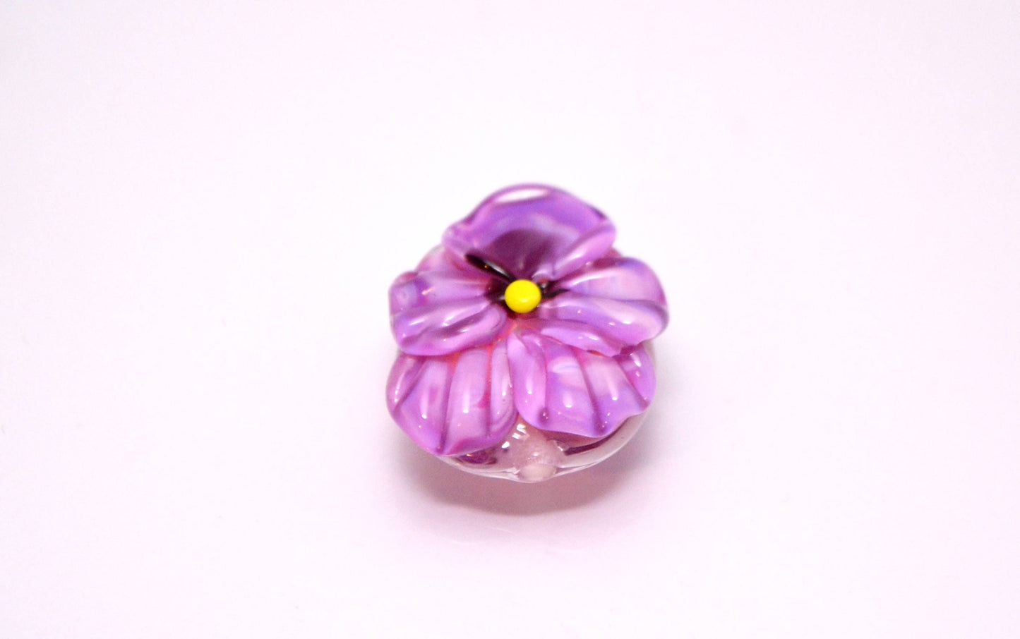 Pansy jewelry pansy lampwork bead pansy jewelry supply violet flower violet glass bead violet jewelry Floral Lampwork artisan lampwork