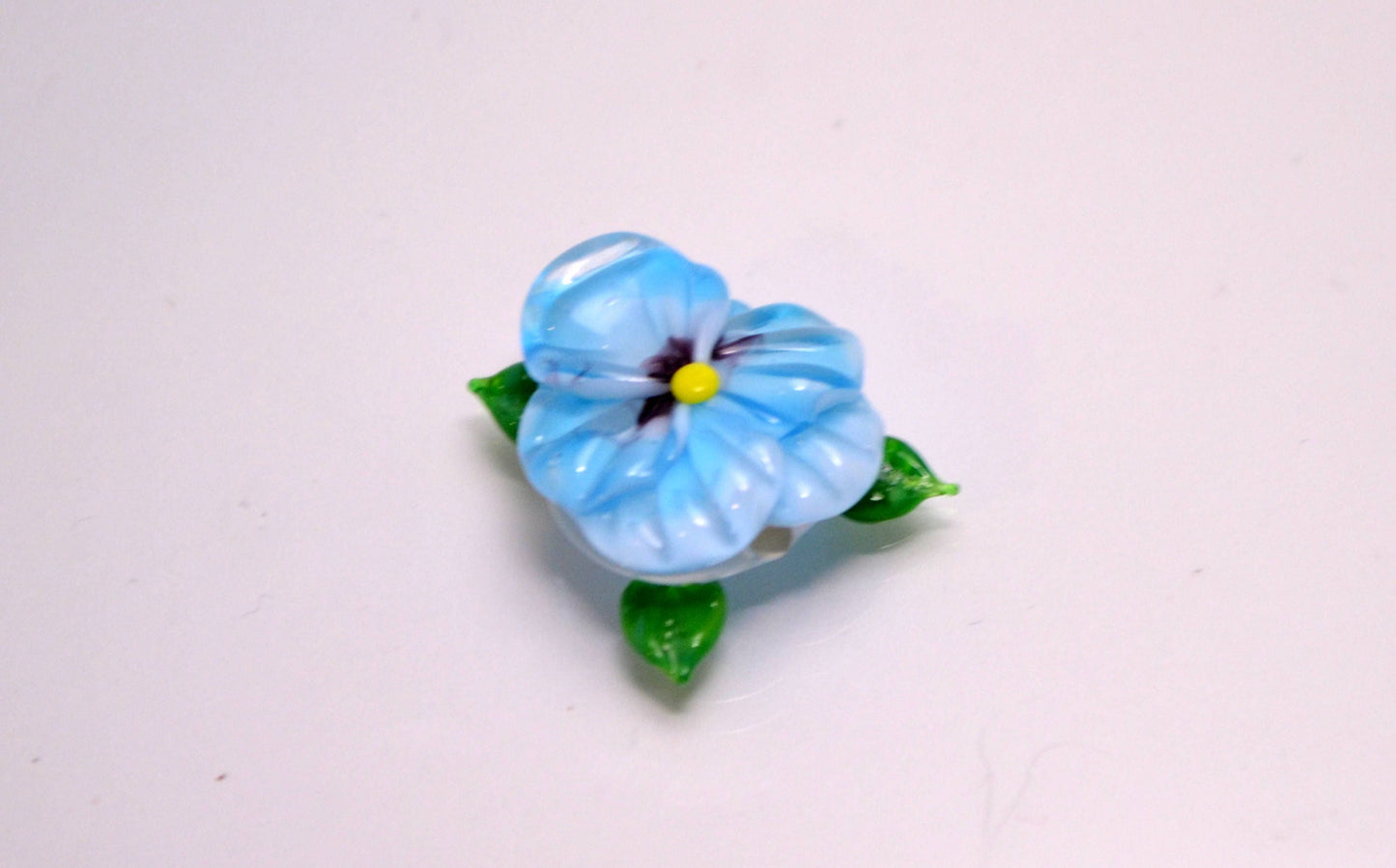 Making jewelry blue flower bead Lampwork glass violet jewelry summer blue jewelry flower jewelry Floral artisan lampwork pretty chic jewelry