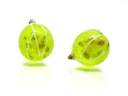 Glass gooseberry beads, Lampwork gooseberry beads, Glass berries, Gardener gift, Fruit sculpture, Forrest berry, Garden berry, Half drilled