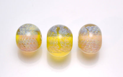lampwork glass bead  Snake jewelry bead scale jewelry yellow blue scale glass beads for jewelry making set artisan lampwork yellow bead