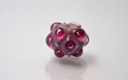 Space Lampwork bead handmade purple ivory lilac lampwork focal bead artisan lampwork bead lampwork bracelet  Jewelry Supply rondelle