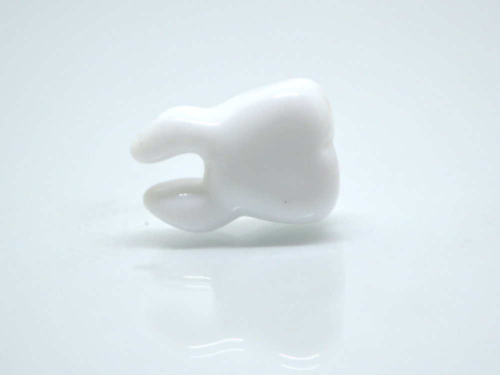 Glass tooth beads - Dentist gift- Teeth beads - Dentist beads funny - Halloween beads, Artisan lampwork, Handmade beads Teeth jewelry Human