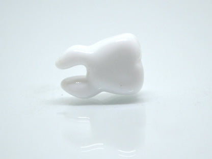 Glass tooth beads - Dentist gift- Teeth beads - Dentist beads funny - Halloween beads, Artisan lampwork, Handmade beads Teeth jewelry Human