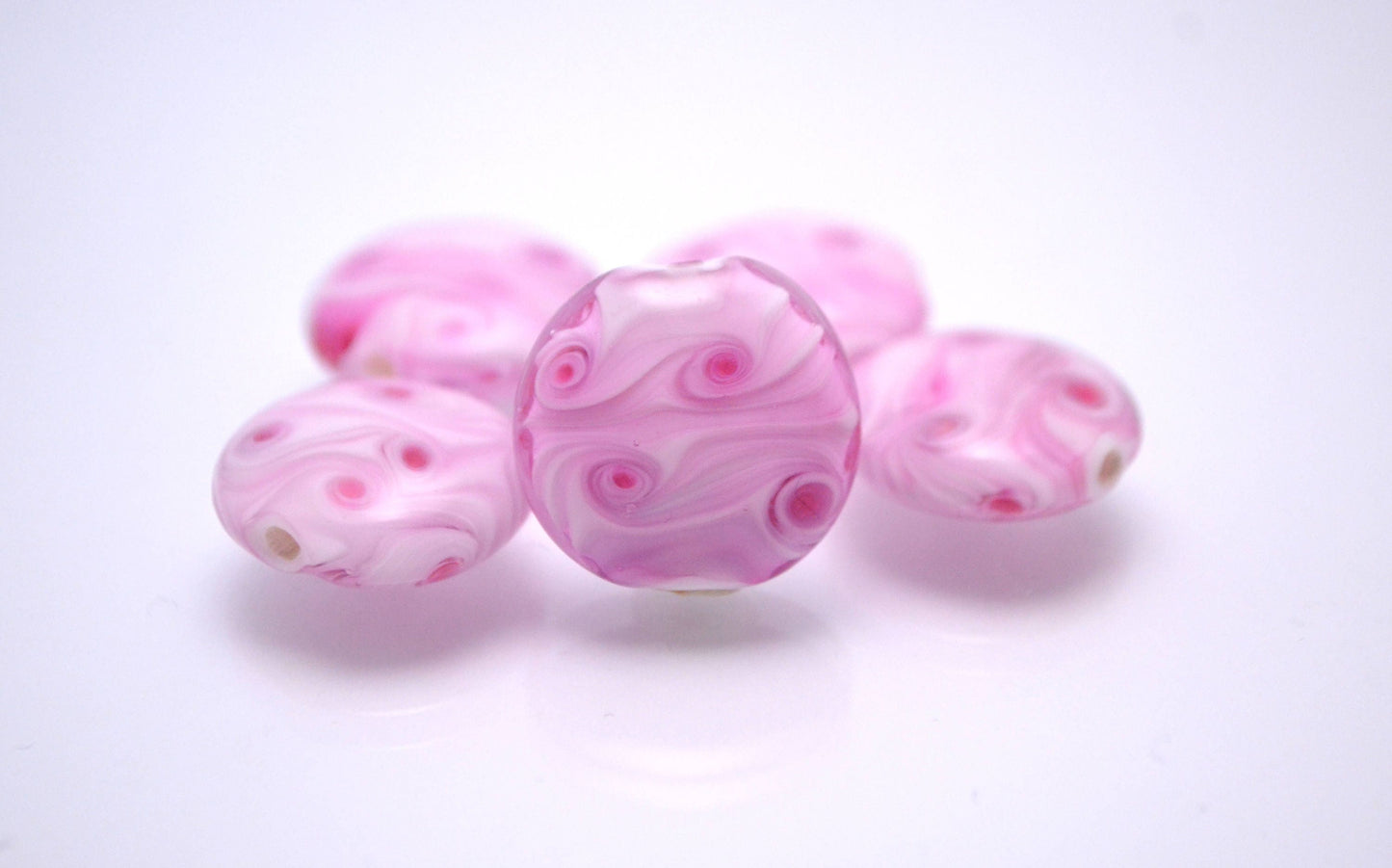 lampwork bead pink lentils bead murano glass bead jewelry making bead pink glass charm bead artisan lampwork galaxy bead Italian glass