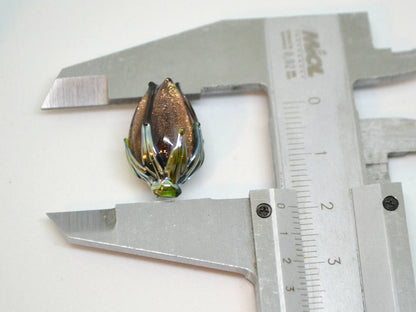 aventurine beads gold glass beads gold sand gold beads floral lampwork handmade beads gold glass pendant gold glitter beads flower pendant