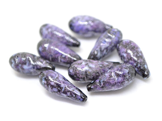 Glass honeysuckle beads, Purple lampwork beads, Purple berry beads, Glass berries, Lampwork berry, Artisan lampwork, Food glass beads