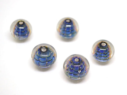 glass beads set for bracelet making lampwork beads blue glass beads green crocodile stripes beads reptile artisan lampwork rondelle lampwork