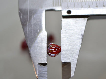 Deep red 7mm floral lampwork beads, Red and Silver flower beads, Small glass beads, Half drilled beads, Tiny glass beads, Bordeaux beads